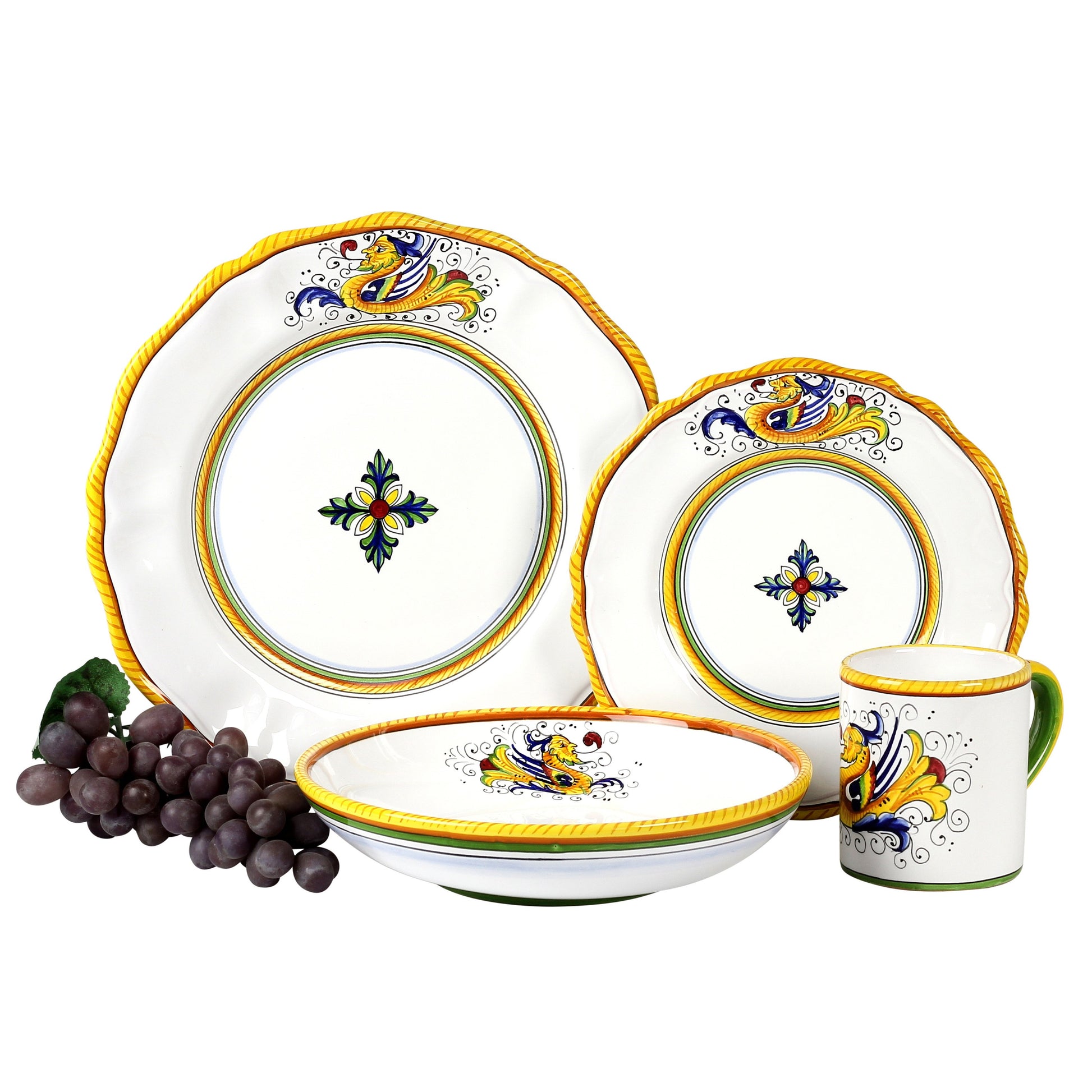 RAFFAELLESCO LITE: Dinner Plate - DERUTA OF ITALY