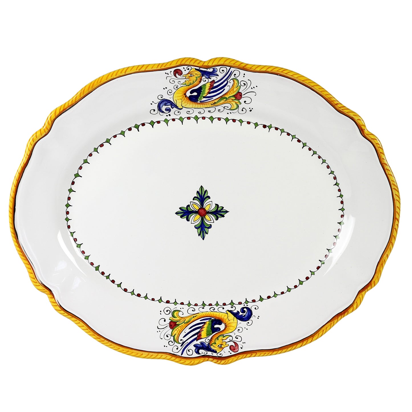 RAFFAELLESCO LITE: Serving Oval Platter - DERUTA OF ITALY