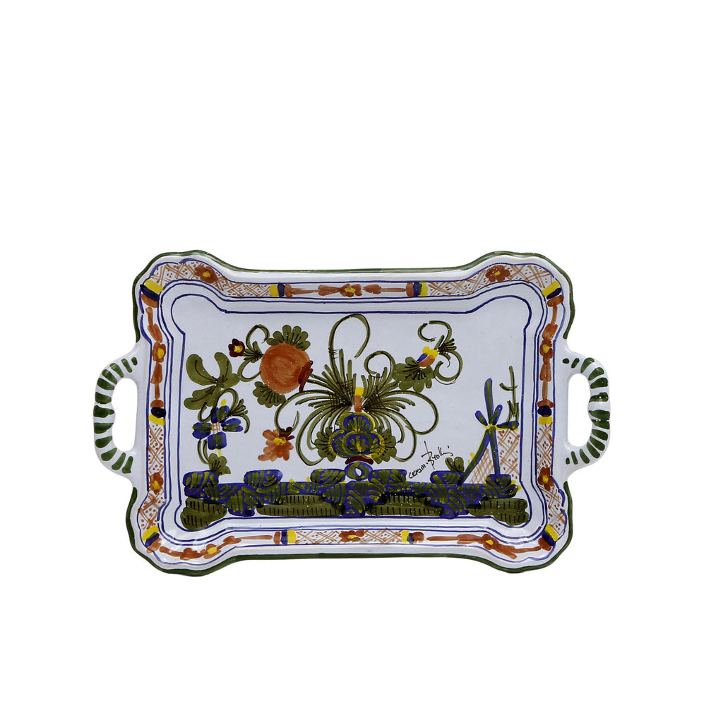 FAENZA-CARNATION: Small tray with handles [R] - Artistica.com