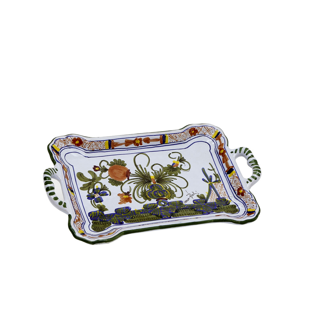 FAENZA-CARNATION: Small tray with handles [R] - Artistica.com