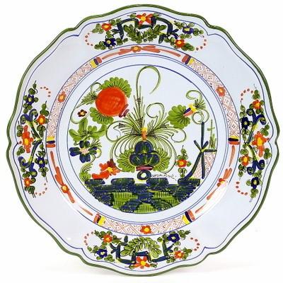 FAENZA-CARNATION: Charger Buffet Platter (13 D) - DERUTA OF ITALY