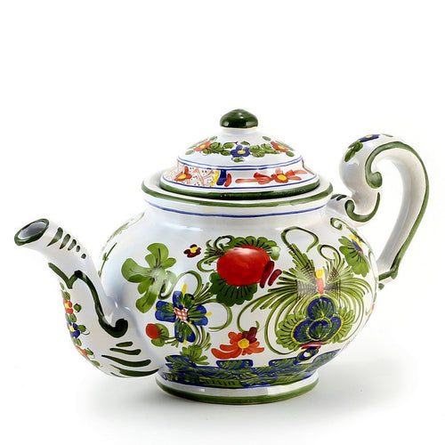 FAENZA-CARNATION: Tea Pot - DERUTA OF ITALY