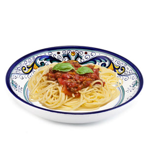 VECCHIA DERUTA: Risotto/Pasta/Cioppino round shallow coupe bowl - DERUTA OF ITALY