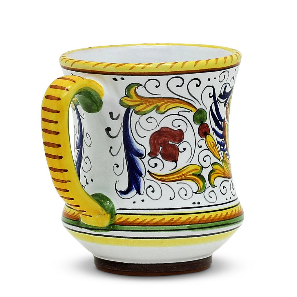 RAFFAELLESCO: Concave Deluxe Mug (12 Oz.) - DERUTA OF ITALY