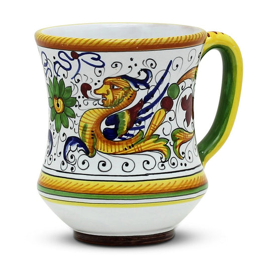 RAFFAELLESCO: Concave Deluxe Large Mug (17 Oz.) - DERUTA OF ITALY