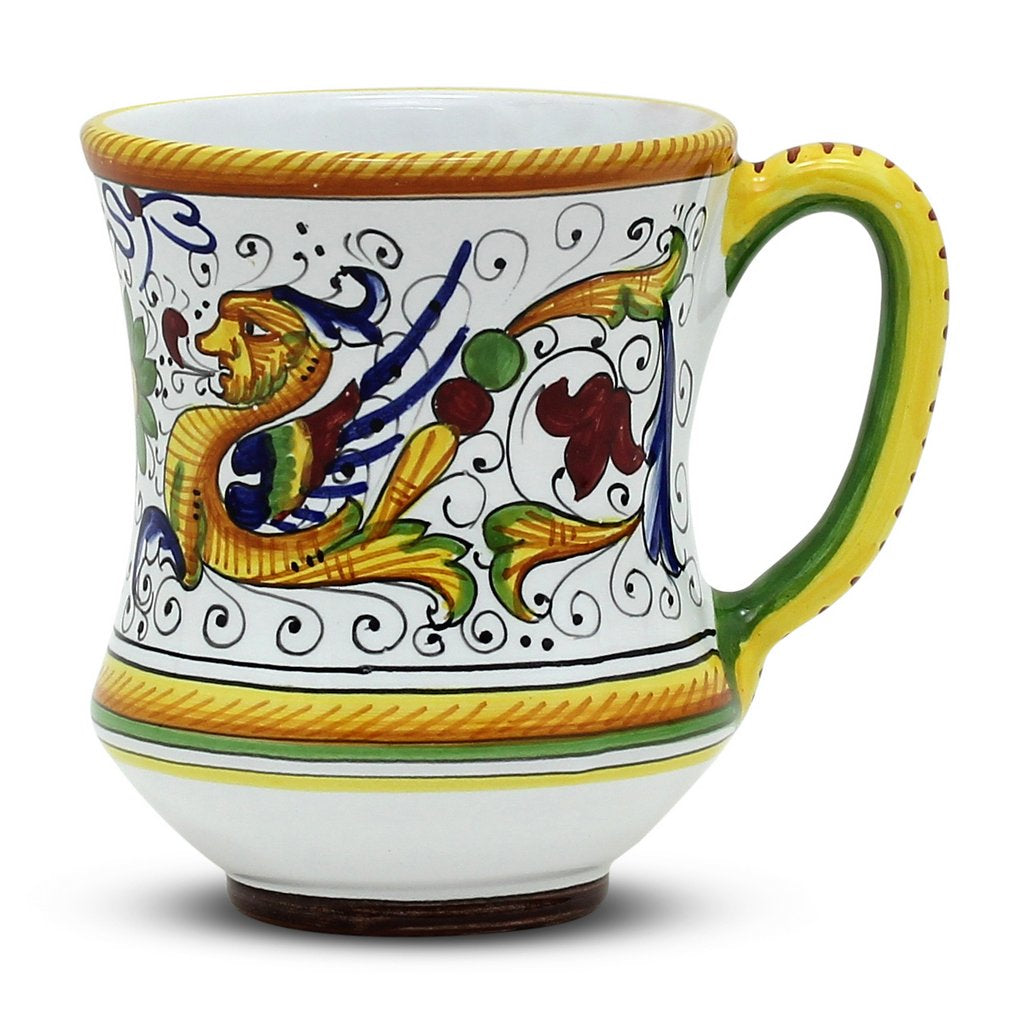 RAFFAELLESCO: Concave Deluxe Large Mug (17 Oz.) - DERUTA OF ITALY