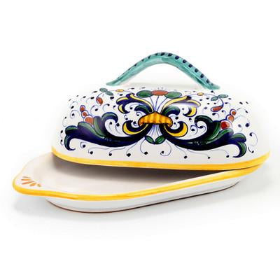 RICCO DERUTA: Butter Dish w cover - DERUTA OF ITALY