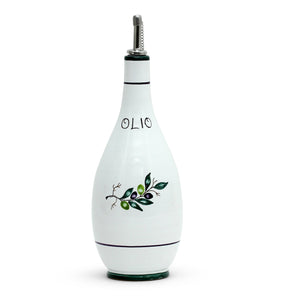 OLIVA: Olive Oil Bottle Dispenser with Metal Capped Pourer – DERUTA OF ITALY