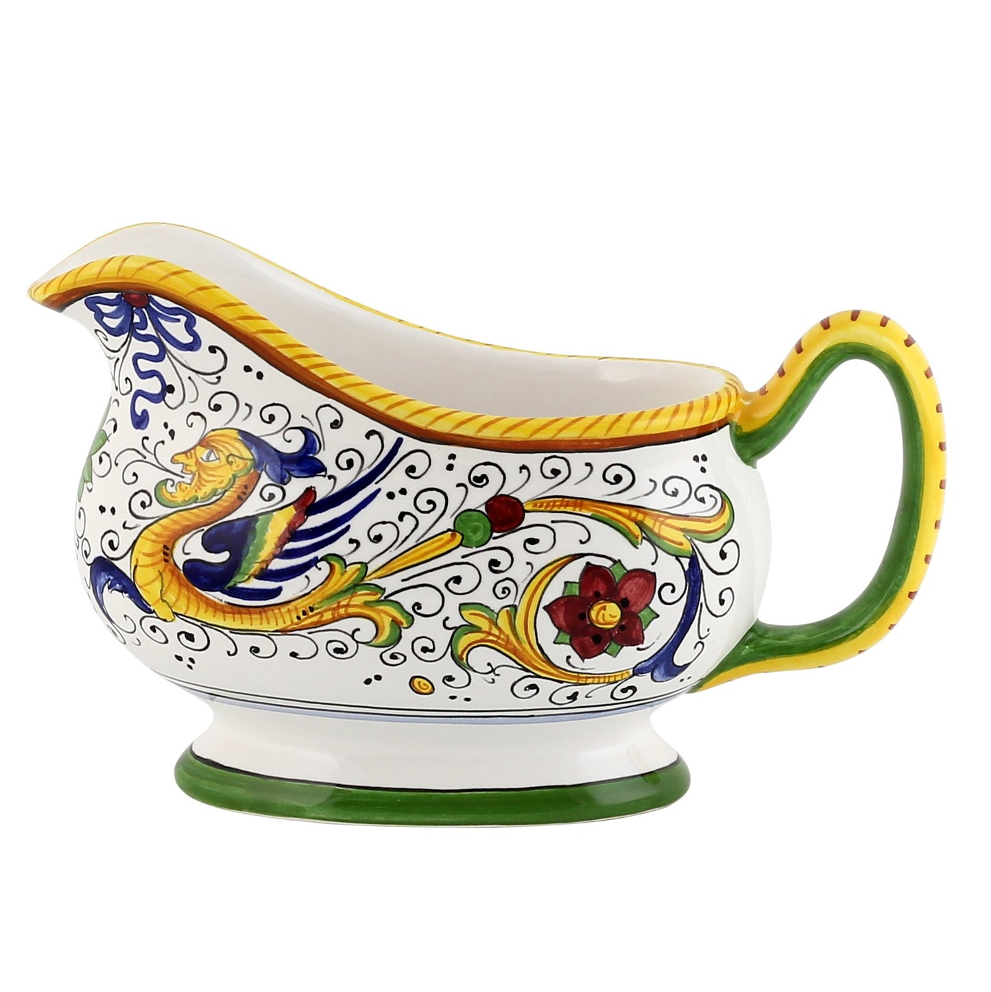 RAFFAELLESCO: Deruta Sauce boat - DERUTA OF ITALY