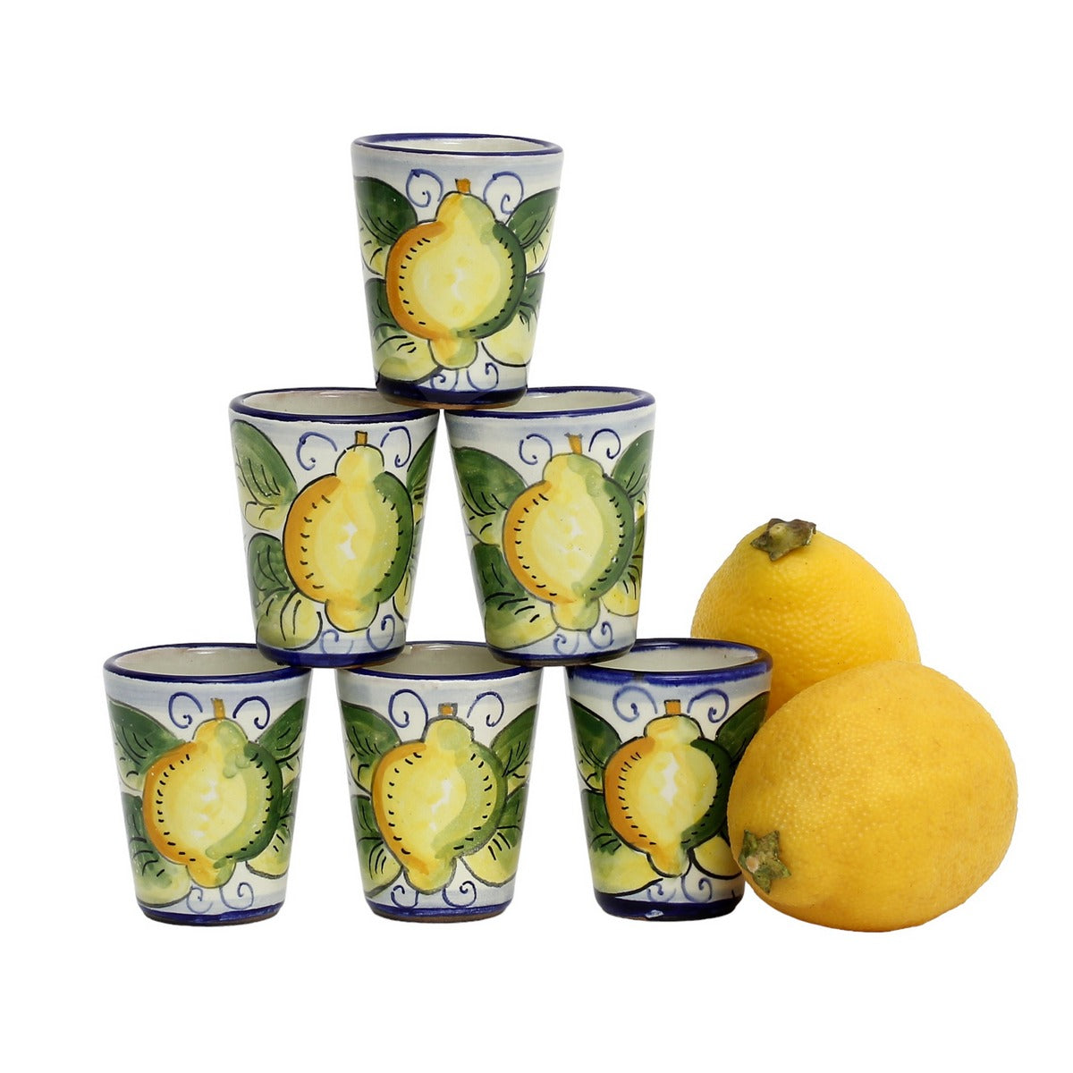 LIMONCELLO: Limoncello Shot Cups (Set of six.) - Artistica.com