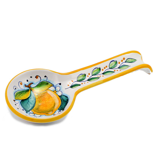 DERUTA: Spoon rest LEMON - DERUTA OF ITALY