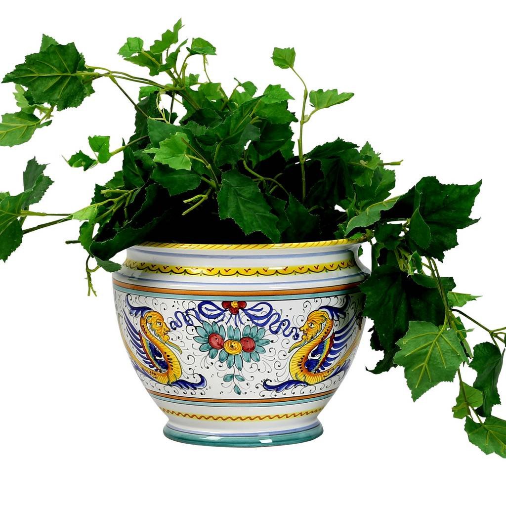 RAFFAELLESCO: Luxury Cachepot Planter SM - DERUTA OF ITALY