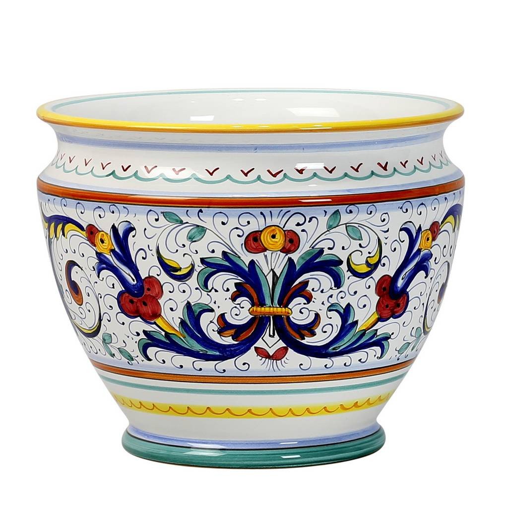 RICCO DERUTA: Luxury Cachepot Planter MED - DERUTA OF ITALY