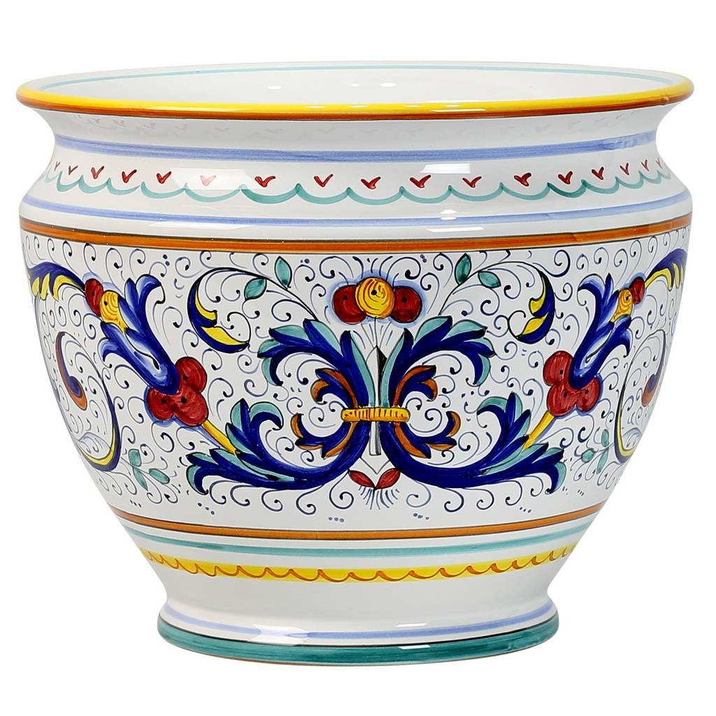 RICCO DERUTA: Luxury Cachepot Planter LG - DERUTA OF ITALY