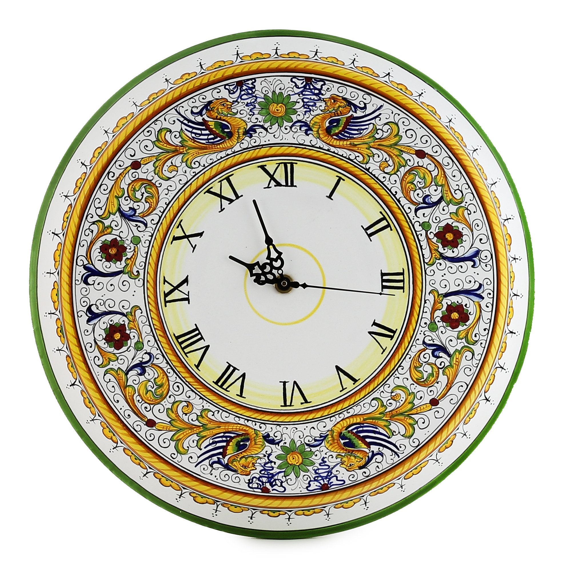 Vintage Deruta Pottery purchases Italy Wall Clock Hand Made