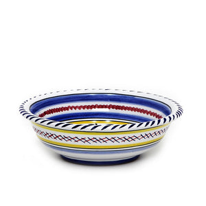 ORVIETO BLUE ROOSTER: Cereal/Salad Bowl - DERUTA OF ITALY