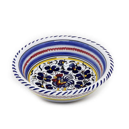 ORVIETO BLUE ROOSTER: Cereal/Salad Bowl - DERUTA OF ITALY