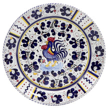 ORVIETO BLUE ROOSTER: Charger Buffet Platter - DERUTA OF ITALY