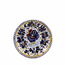ORVIETO BLUE ROOSTER: Small Bread Plate - 7" Diam. Saucer - DERUTA OF ITALY