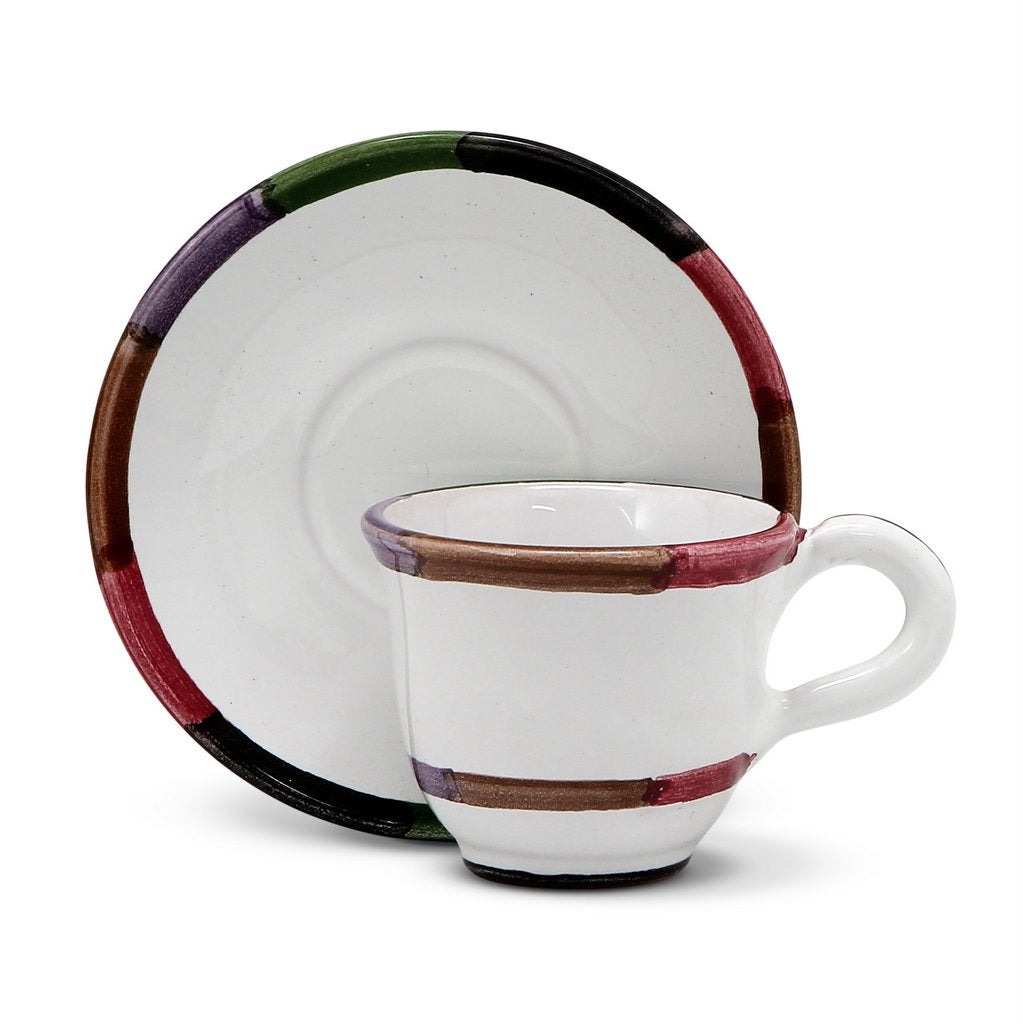 CIRCO: Espresso cup and Saucer [R] - DERUTA OF ITALY