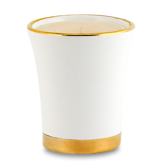 POSATA: Flared Candle Pure Gold Rim - DERUTA OF ITALY