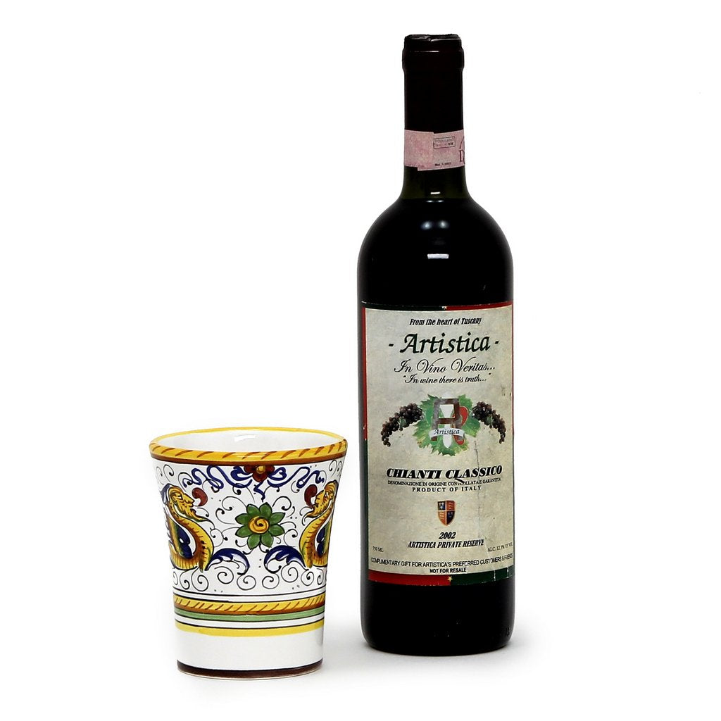 RAFFAELLESCO DELUXE: Flared Drinking Cup Mug (12 Oz) - DERUTA OF ITALY