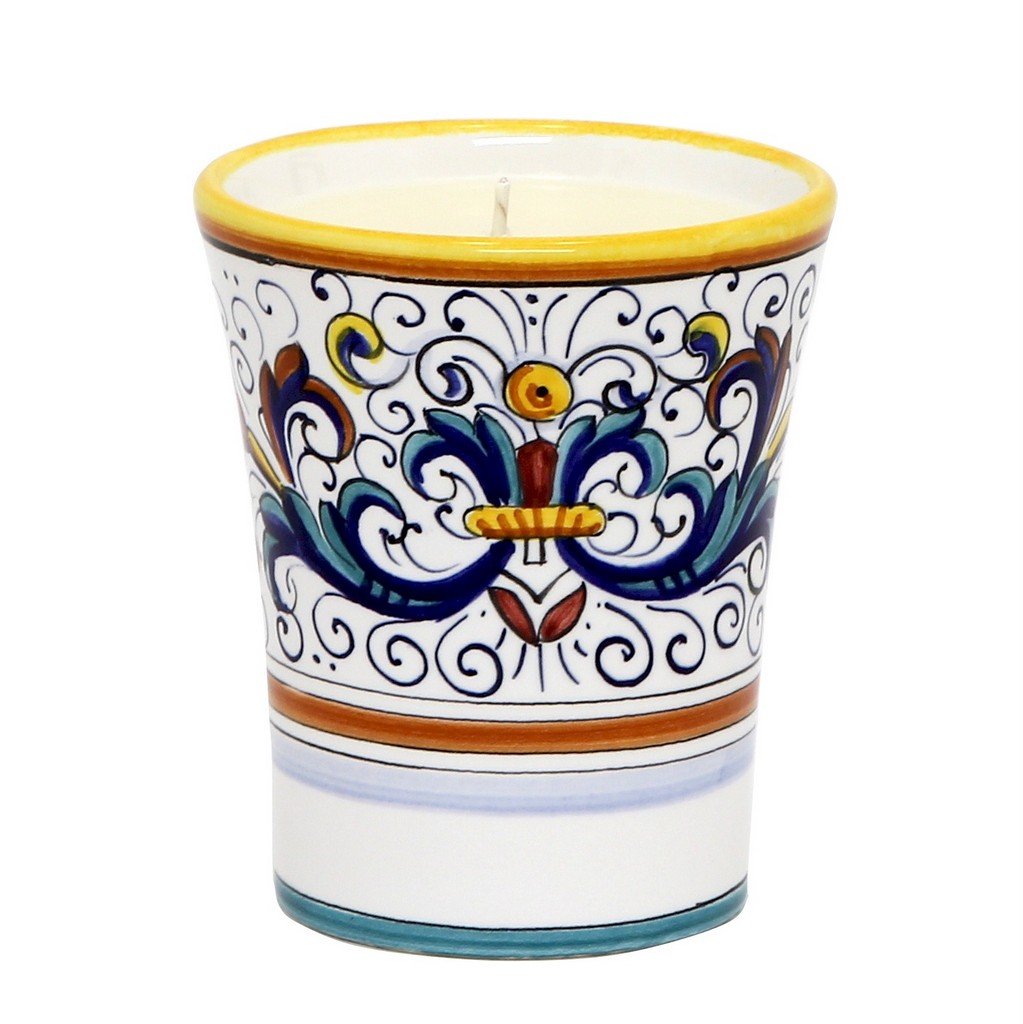 DERUTA CANDLES: Deluxe Precious Flared Candle RICCO DERUTA DELUXE Design - DERUTA OF ITALY