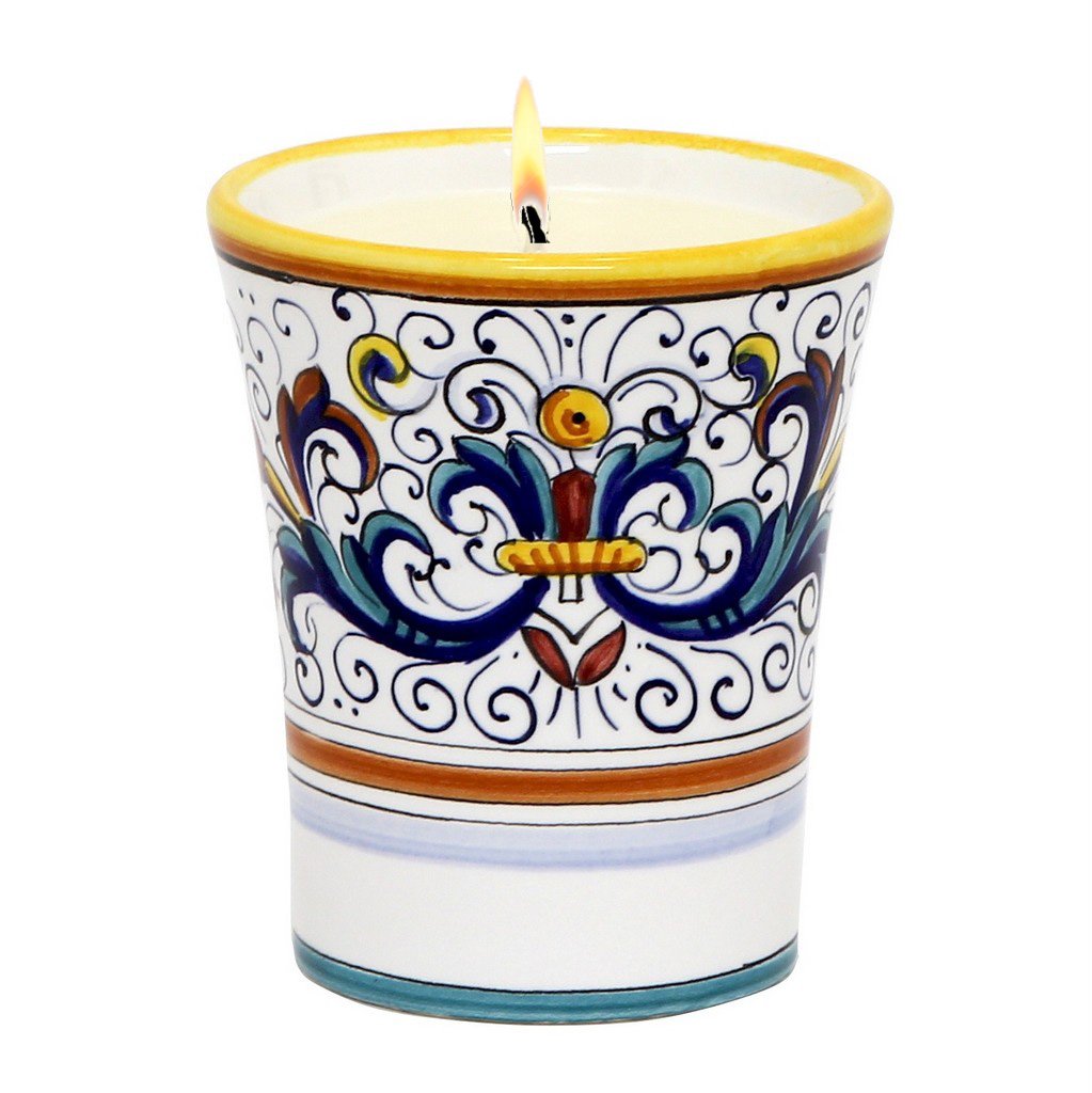 DERUTA CANDLES: Deluxe Precious Flared Candle RICCO DERUTA DELUXE Design - DERUTA OF ITALY