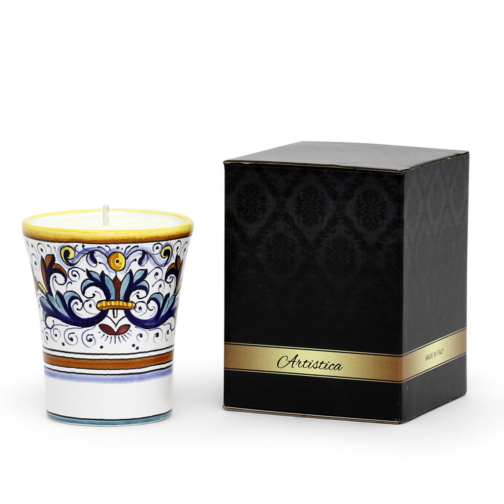 DERUTA CANDLES: Deluxe Precious Flared Candle RICCO DERUTA DELUXE Design - DERUTA OF ITALY