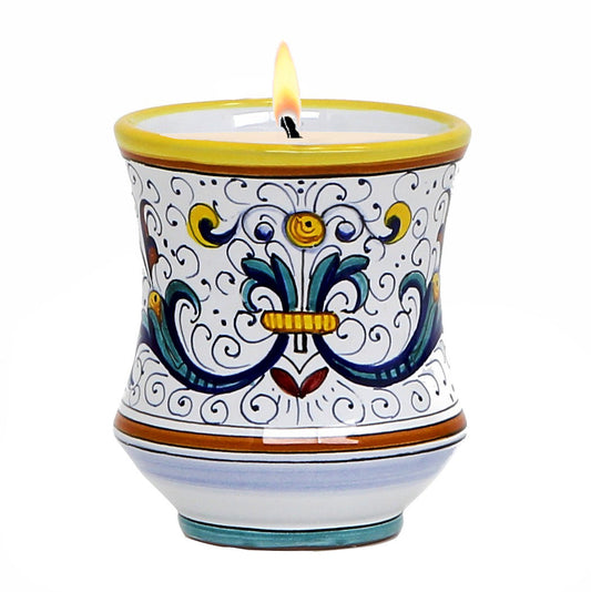 DERUTA CANDLES: Deluxe Precious Concave Candle RICCO DERUTA DELUXE Design - DERUTA OF ITALY