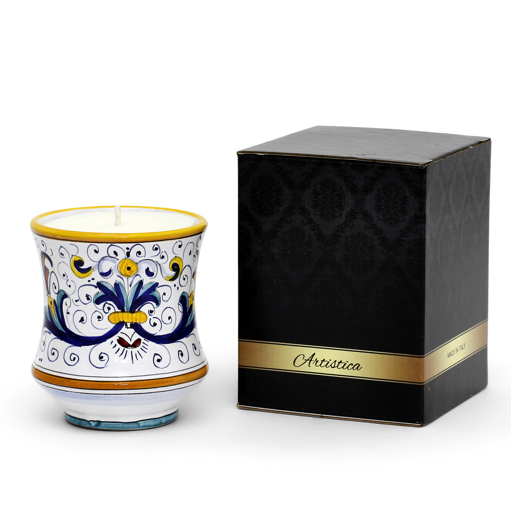 DERUTA CANDLES: Deluxe Precious Concave Candle RICCO DERUTA DELUXE Design - DERUTA OF ITALY