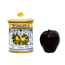 LIMONCINI: Tuscan Canister 'ZUCCHERO' (Sugar) lemon design - Artistica.com