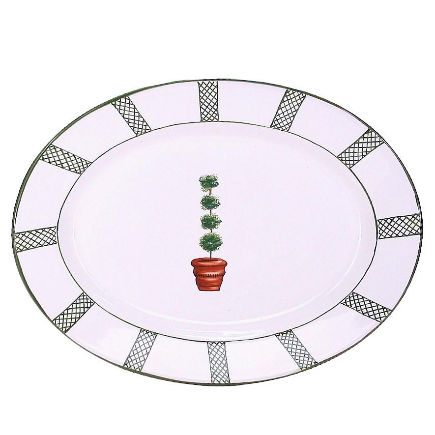 GIARDINO: Serving Oval Platter - DERUTA OF ITALY