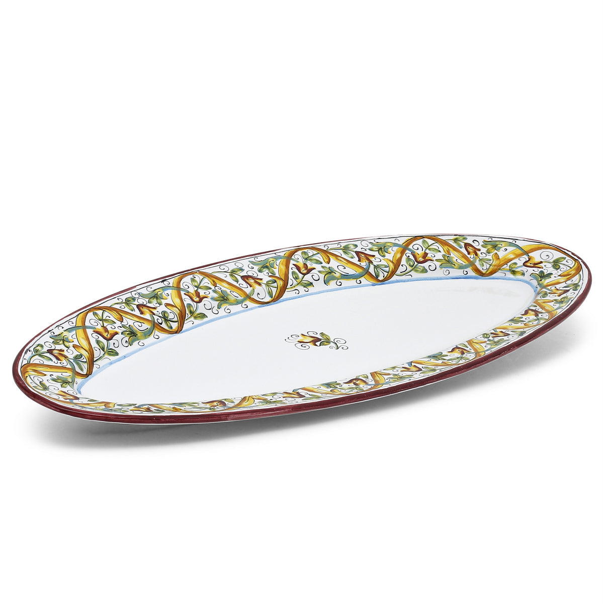 DERUTA PRIMAVERA: Fish/Hors d'Oeuvres Oval Narrow Platter - Artistica.com