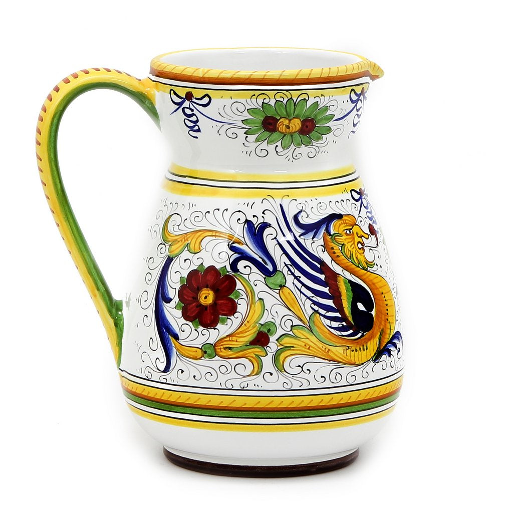 RAFFAELLESCO: Pitcher (2 Liters/64 Oz/ 8 Cups) - DERUTA OF ITALY