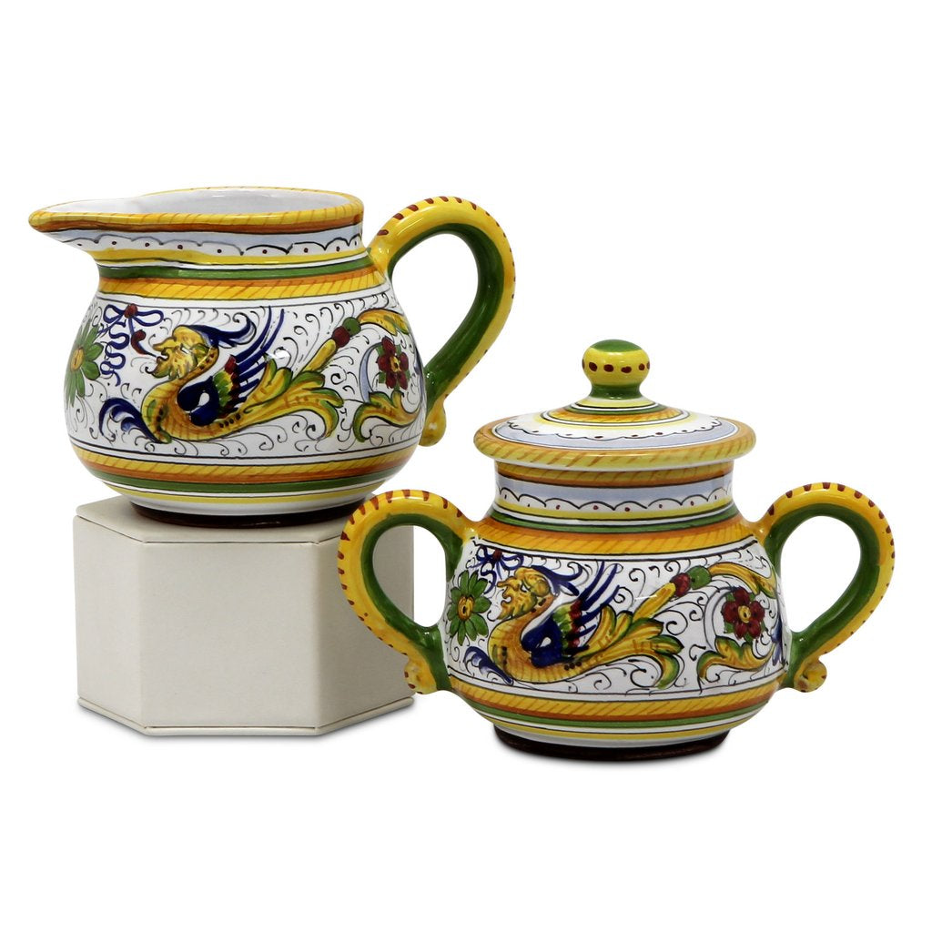 RAFFAELLESCO: Sugar and Creamer - DERUTA OF ITALY