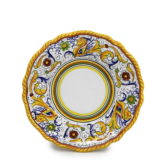 RAFFAELLESCO: Salad Plate (White Center) - DERUTA OF ITALY