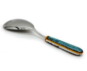 RAFFAELLESCO DELUXE: Serving 'Risotto' Spoon Ladle with 18/10 stainless steel cutlery. - DERUTA OF ITALY