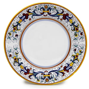 RICCO DERUTA: Dinner Plate (White Center) - DERUTA OF ITALY