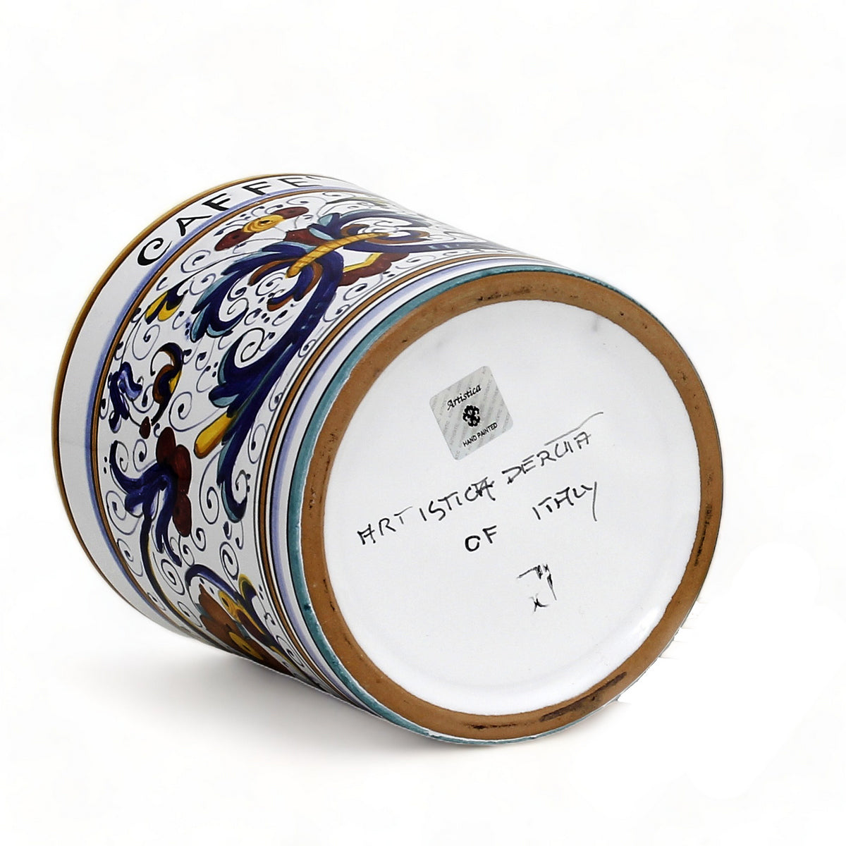 RICCO DERUTA DELUXE: NEW! Canister with Bamboo sealing Lid - 'CAFFE' (Coffee)