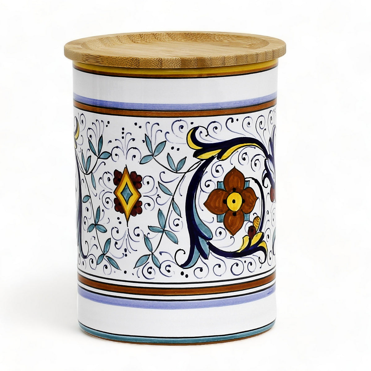 RICCO DERUTA DELUXE: NEW! Canister with Bamboo sealing Lid - 'FARINA' (Flour)