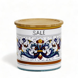RICCO DERUTA DELUXE: NEW! Canister with Bamboo sealing Lid - 'SALE' (Salt)