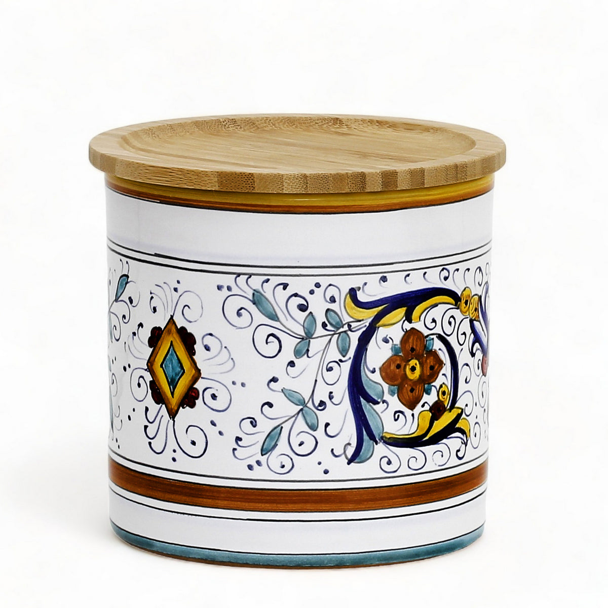 RICCO DERUTA DELUXE: NEW! Canister with Bamboo sealing Lid - 'SALE' (Salt)