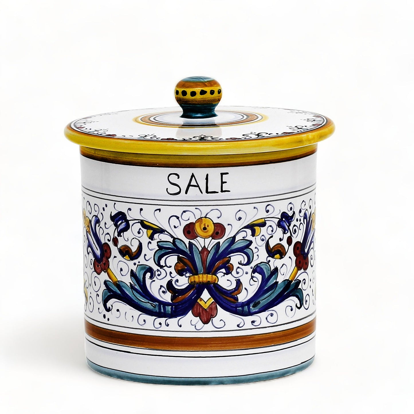 RICCO DERUTA DELUXE: Canister with Ceramic Lid - 'SALE' (Salt)