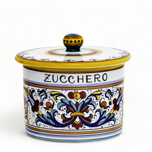 RICCO DERUTA DELUXE: Canister with Ceramic Lid - 'ZUCCHERO' (Sugar)