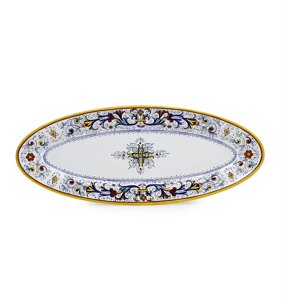 RICCO DERUTA DELUXE: Fish/Hors d'Oeuvres Oval Narrow Platter - Artistica.com