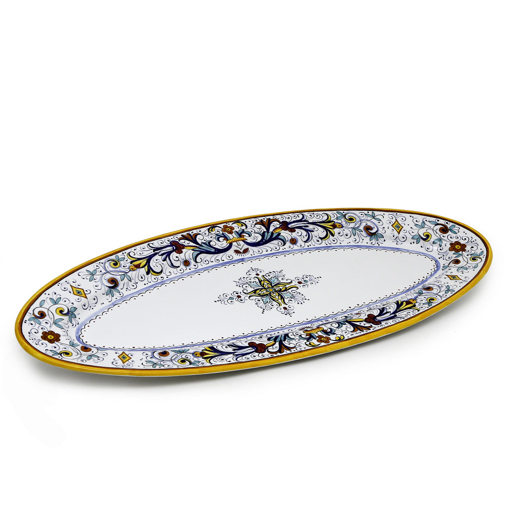 RICCO DERUTA DELUXE: Fish/Hors d'Oeuvres Oval Narrow Platter - Artistica.com