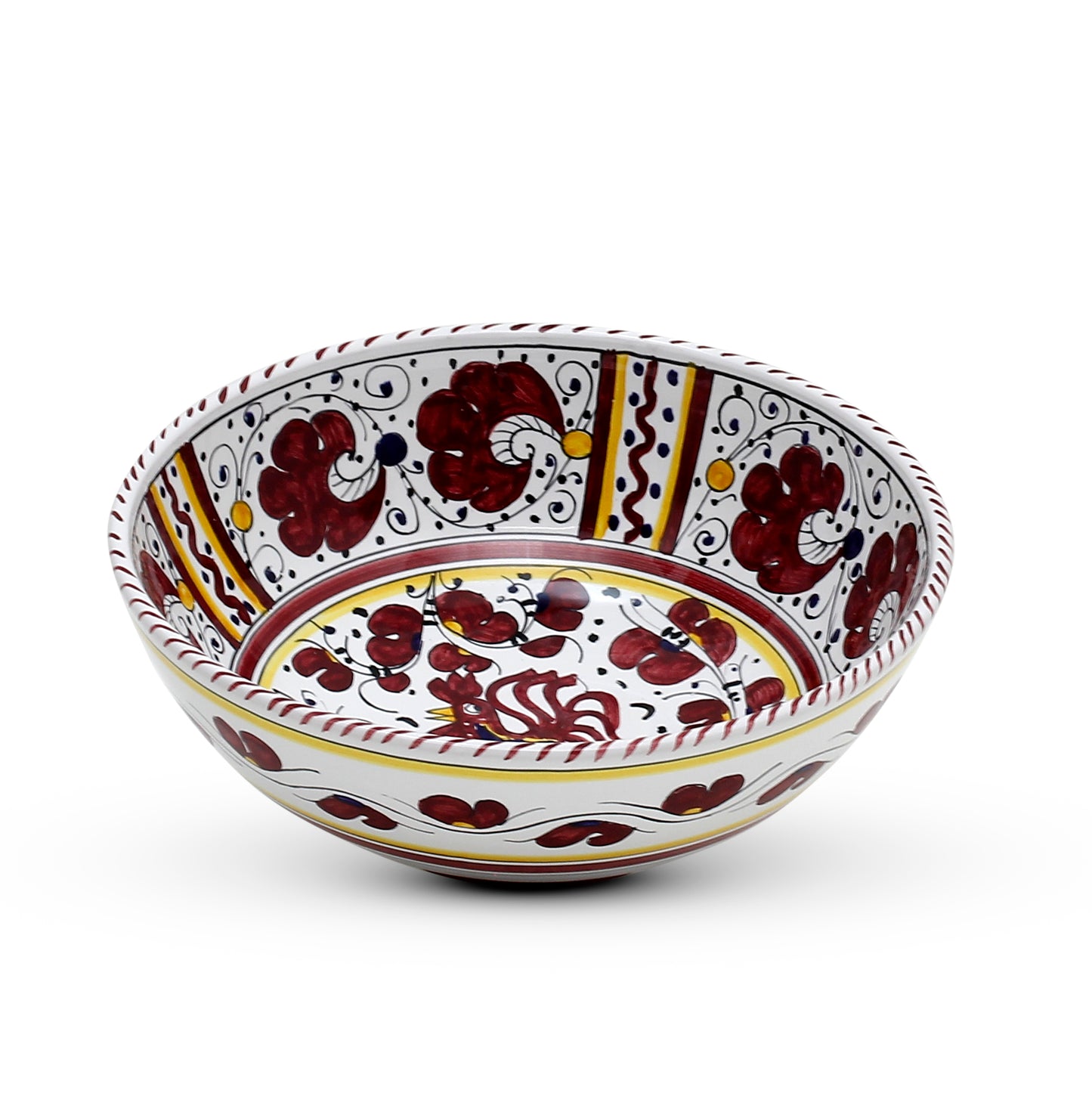 ORVIETO RED ROOSTER: Salad Bowl (Medium) 10"